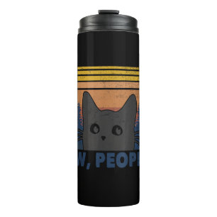Garrafa Térmica Ew Pessoas Black Cat Funny Anti Social Introduvert