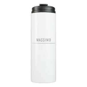 Garrafa Térmica Exclusivo Nome Pessoal Clássico Preto Branco