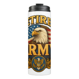 Garrafa Térmica Exército Aposentado com bandeira & águia