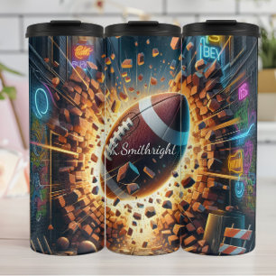 Garrafa Térmica Explosão de futebol - Neon Beco Urbano