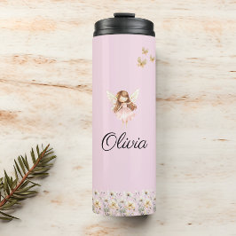 Garrafa Térmica Fairy Cute Garden Encantado Nome Personalizado