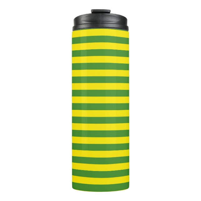 Garrafa Térmica Faixa Amarela e Verde (Frente)