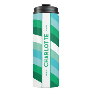 Garrafa Térmica Faixa Curva no Tumbler Térmico Personalizado Verde