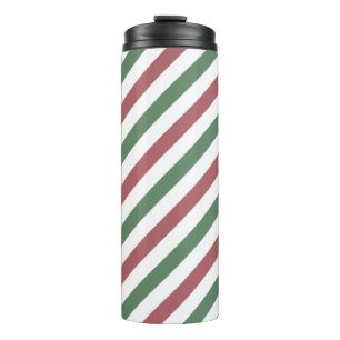 Garrafa Térmica Faixas de Natal Personalizáveis