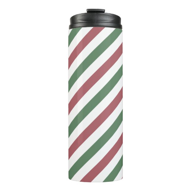 Garrafa Térmica Faixas de Natal Personalizáveis (Frente)