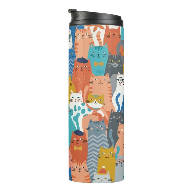 GARRAFA TÉRMICA  FAMÍLIA DOS GATOS (Rotação à direita)