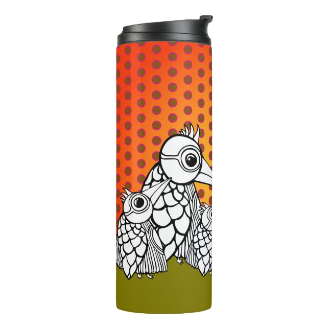 Garrafa Térmica Família e Bolinhas de aves (Giro à esquerda)