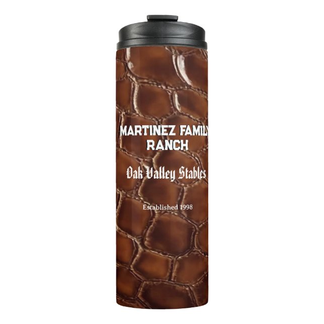 Garrafa Térmica Family Ranch Faux Crocodile Leather (Frente)