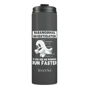 Garrafa Térmica Fantasma Caça Paranormal Investigador Corre Mais R