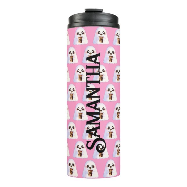 Garrafa Térmica Fantasma Spooky Com Café Forçado (Frente)