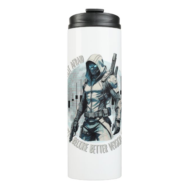 Garrafa Térmica Fantasy trade design | Cyberpunk | Self growth (Frente)