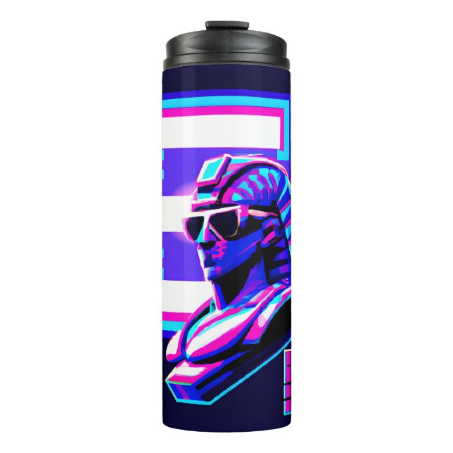 Garrafa Térmica Faraó Synthwave (Frente)