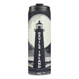 Garrafa Térmica Farol da Ilha Devils Lighthouse em Wisconsin