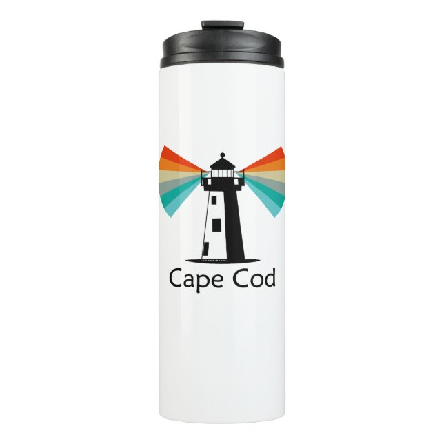 Garrafa Térmica Farol de Cape Cod Massachusetts Arco-íris (Frente)