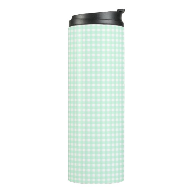 Garrafa Térmica Faye e Lauren Bright Gingham Verde (Giro à esquerda)