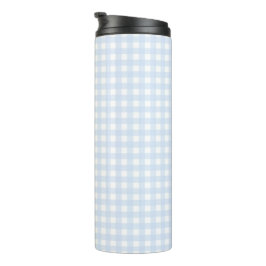 Garrafa Térmica Faye e Lauren Pastel Blue Gingham