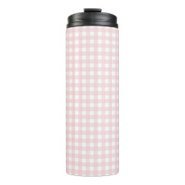 Garrafa Térmica Faye e Lauren Pastel Pink Gingham
