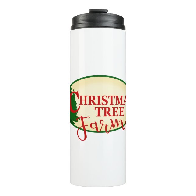 Garrafa Térmica Fazenda de Árvore de Natal (Frente)