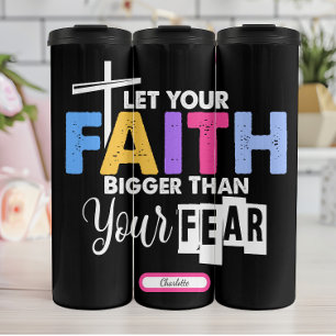 Garrafa Térmica Fé maior que o gráfico do medo