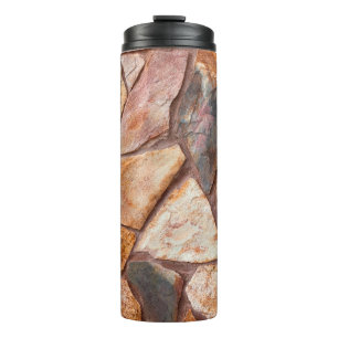 Garrafa Térmica Fechamento de uma parede de pedra como papel de fu