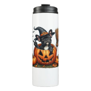 Garrafa Térmica Feiticeira francesa Pumpkin Halloween Mens Mulhere