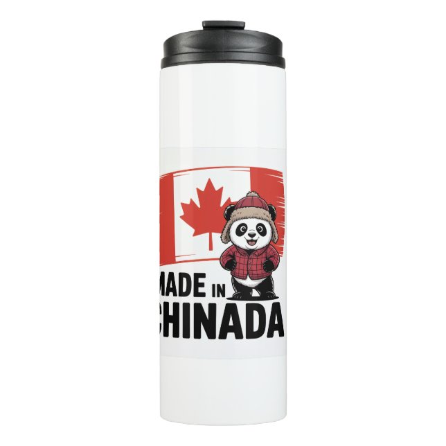 Garrafa Térmica Feito em Chinada Panda - Chinês - Canadense (Frente)