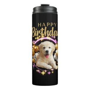 Garrafa Térmica Feliz aniversário Labrador Retriever