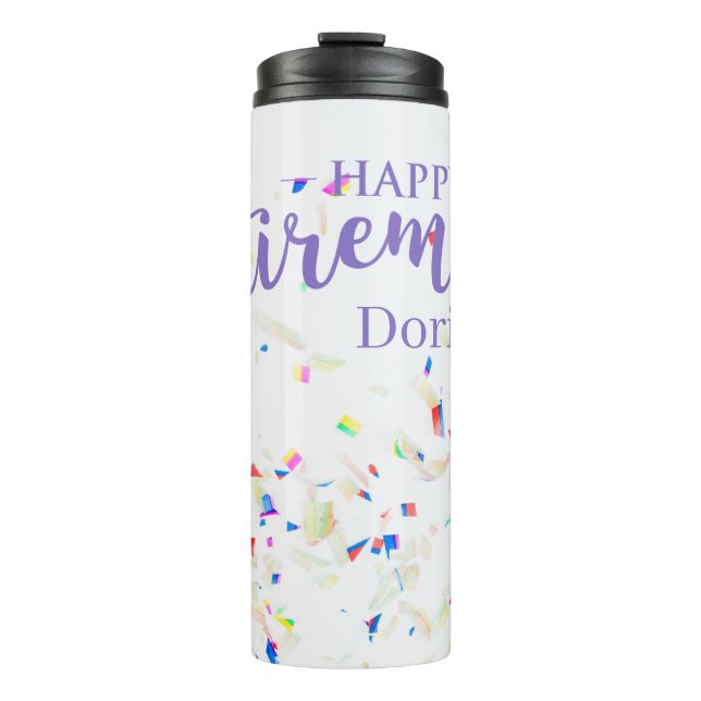 Garrafa Térmica Feliz aposentadoria Confetti Tumbler Térmico (Frente)
