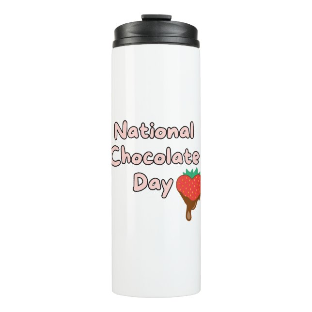 Garrafa Térmica Feliz dia nacional do chocolate (Frente)