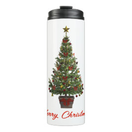 Garrafa Térmica Feliz Natal. Árvore de Natal
