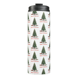 Garrafa Térmica Feliz Natal. Árvore (design 1) com presentes