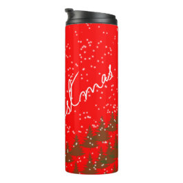 Garrafa Térmica Feliz Natal Desenhado à Mão