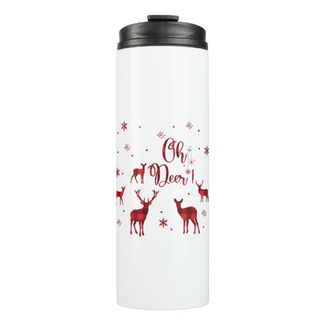 Garrafa Térmica Feliz Natal Flocos de Neve, Feliz ano novo (Frente)