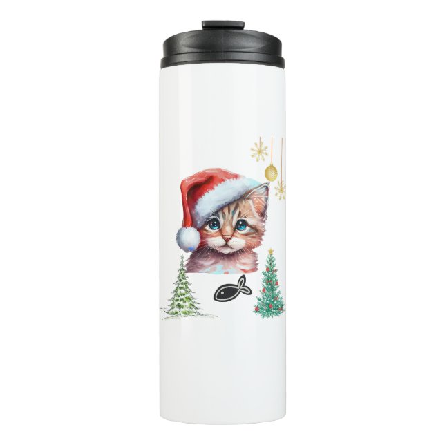 Garrafa Térmica Feliz Natal gatuno! (Frente)