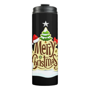 Garrafa Térmica Feliz Natal Snowman - Tanque de inverno