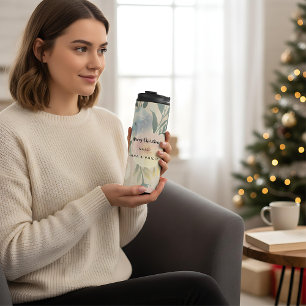 Garrafa Térmica Feliz Natal Tumbler Térmico Moderno