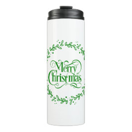 Garrafa Térmica Feliz Natal verde