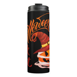 Garrafa Térmica Feliz Truque de Halloween ou Trate Abóbora