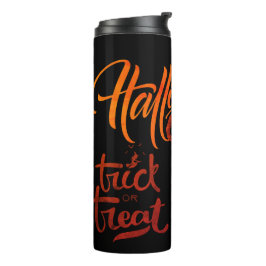 Garrafa Térmica Feliz Truque de Halloween ou Trate Abóbora