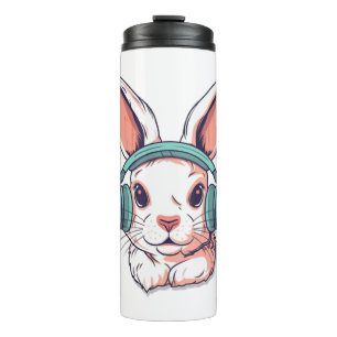 Garrafa Térmica Felz pascoa Dia do Ovo Coelhinho Engraçado Gamer B