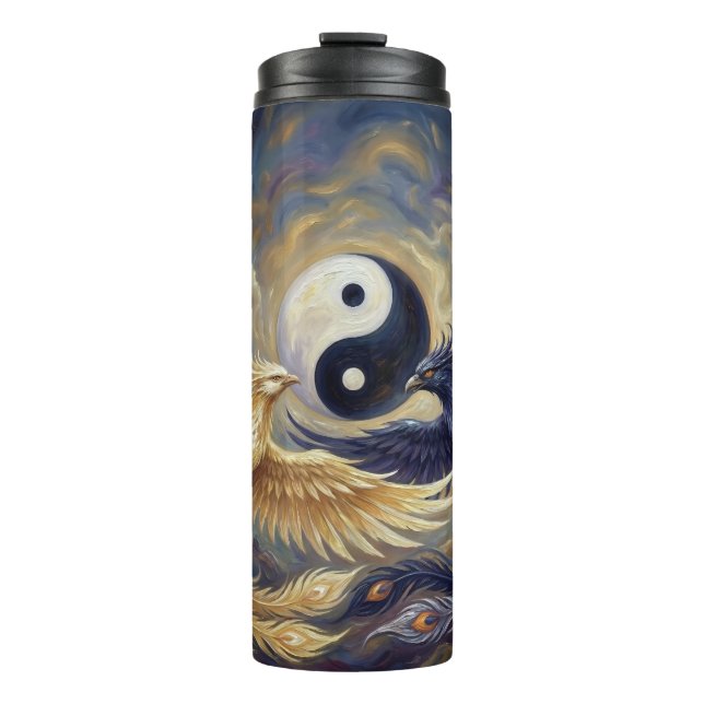 Garrafa Térmica Fênix yin yang (Frente)