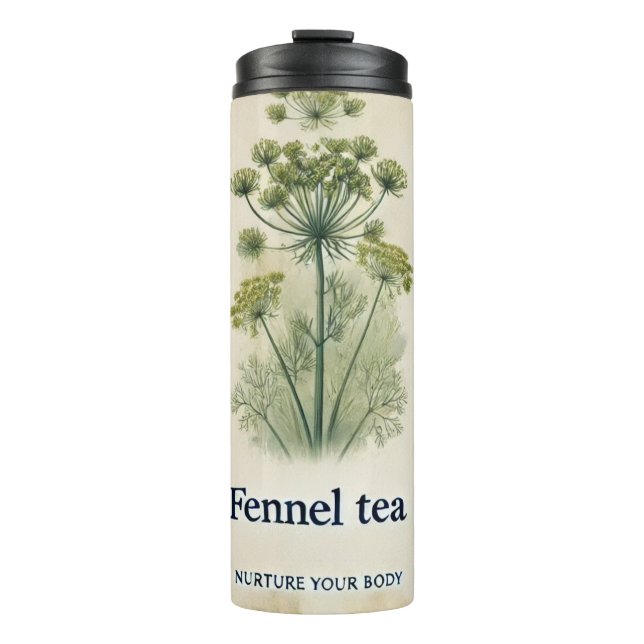 Garrafa Térmica Fennel Tea Design AI art (Frente)