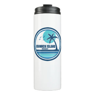 Garrafa Térmica Fenwick Ilha Delaware Palmeira Pássaros