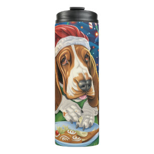 Garrafa Térmica Feriado de Caça-Basset Baking: Natal Festivo