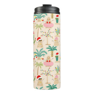 Garrafa Térmica Feriado Tropical Vibes Padrão de Natal