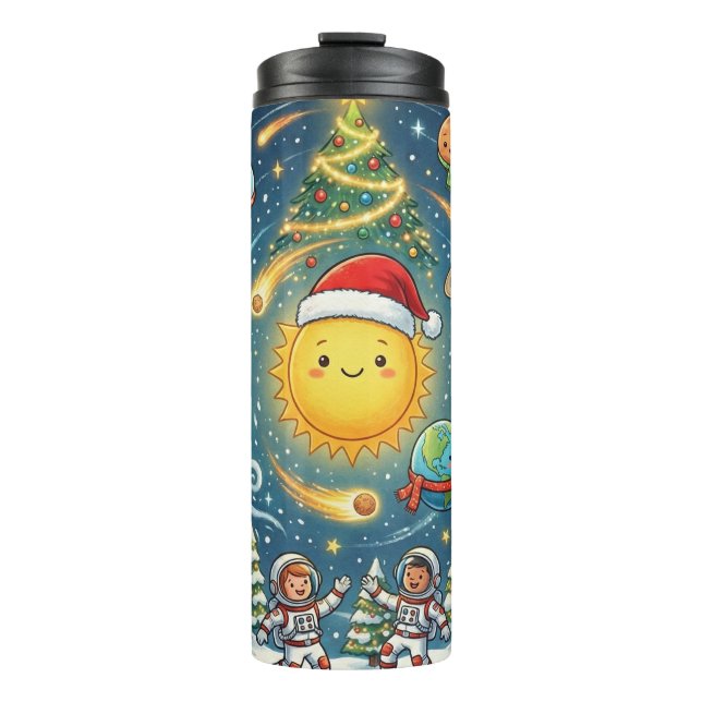 Garrafa Térmica Festa de Natal Caprichosa e Divertida no Sistema S (Frente)