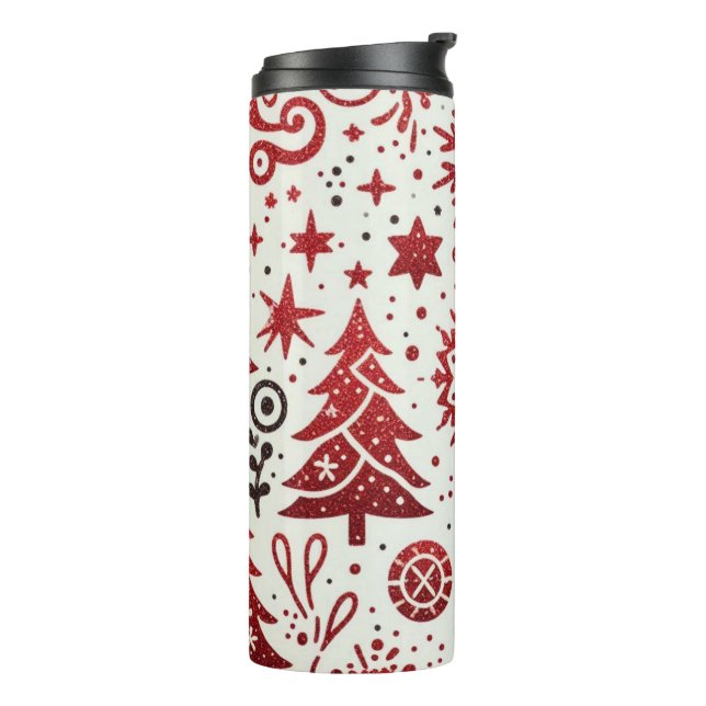 Garrafa Térmica Festive Glitter Christmas Thermal Tumbler  (Giro à esquerda)