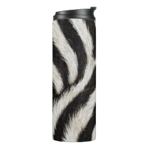 Garrafa Térmica Ficar Selvagem Listra de Zebra Preto Branco Olhar