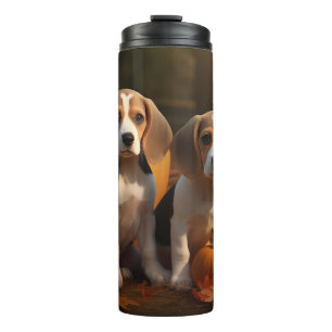 Garrafa Térmica Filhote de Beagle Delícia de Outono Abóbora