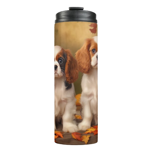 Garrafa Térmica Filhote de Cavalier King Charles Spaniel Abóbora d (Frente)
